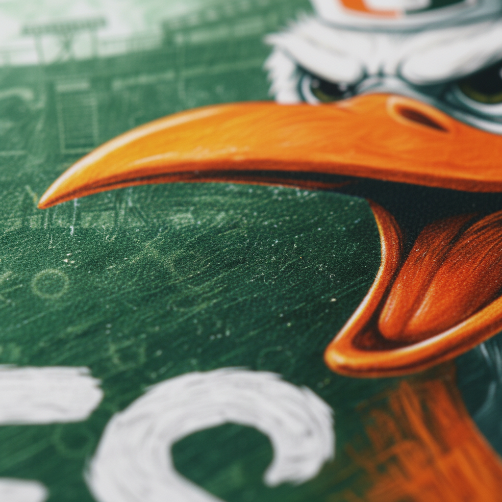 Miami Hurricanes Mouse Pad Sebastian Ibis Go Canes Office Desk Accessory