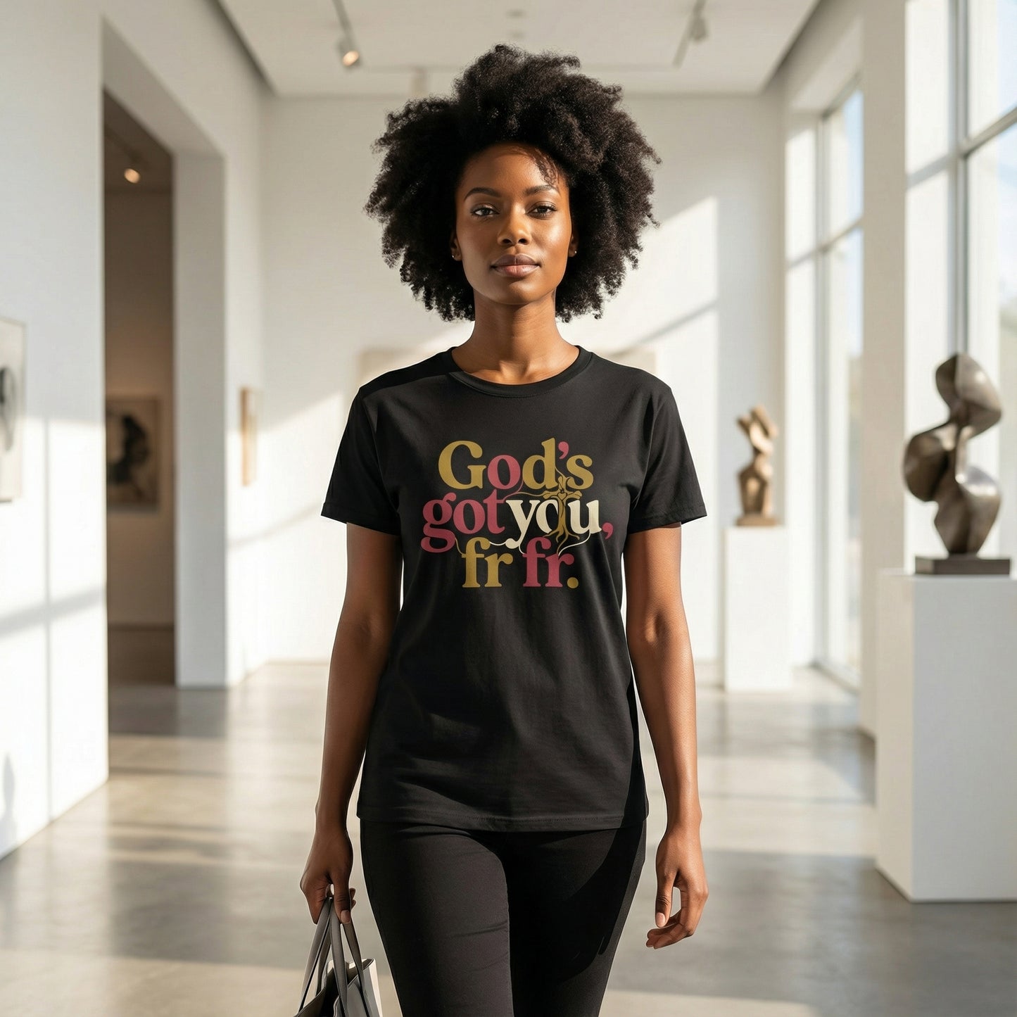 God’s Got You, fr fr – Retro Typography Unisex T-Shirt