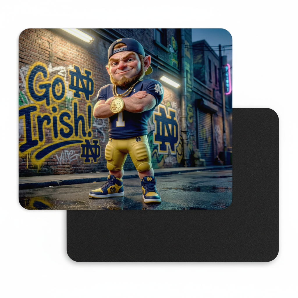 Notre Dame Fighting Irish Mouse Pad 9.5"x8" | Vintage Notre Dame Fan Desk Mat
