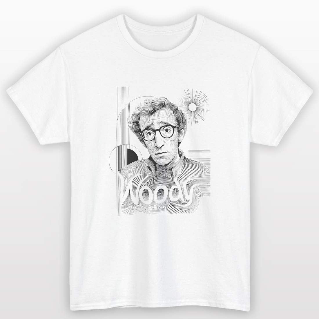 Woody Allen Portrait Graphic Tee in 100% US Cotton