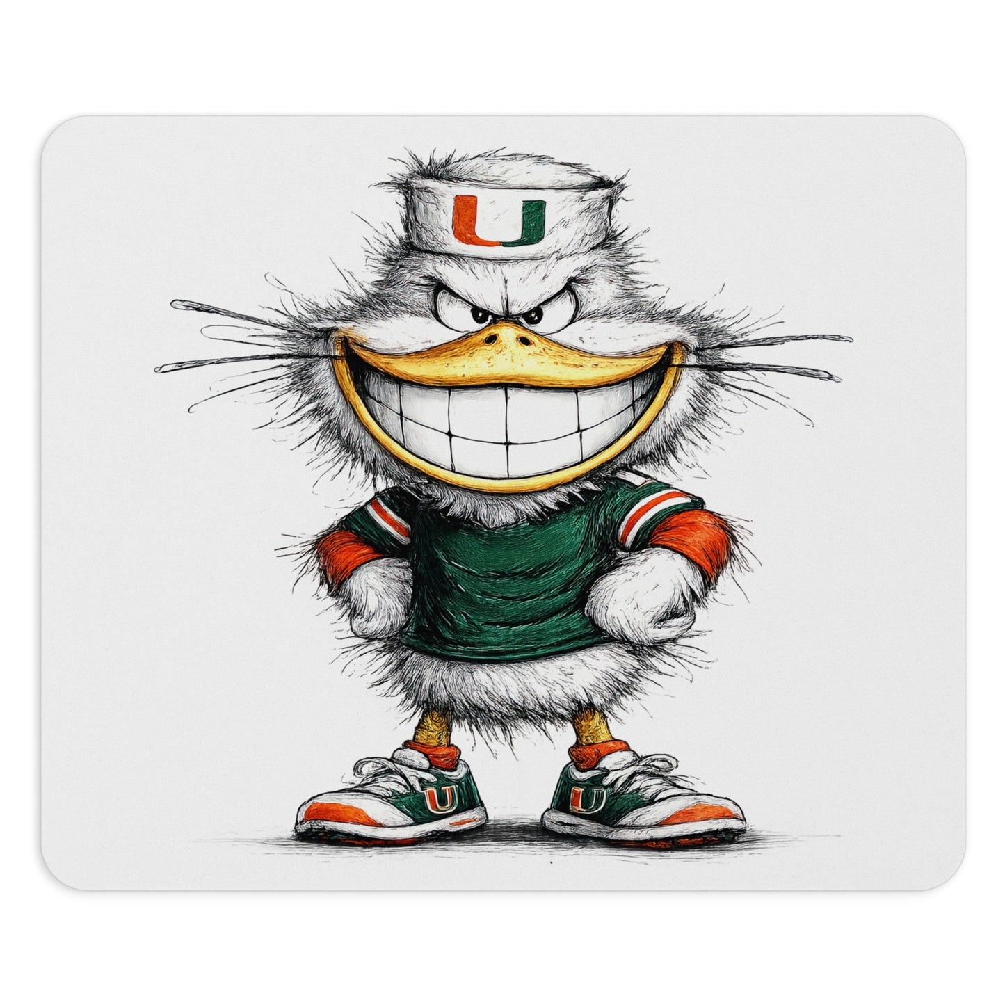 Sebastian the Ibis Sketch Art Design The U Desk Mat