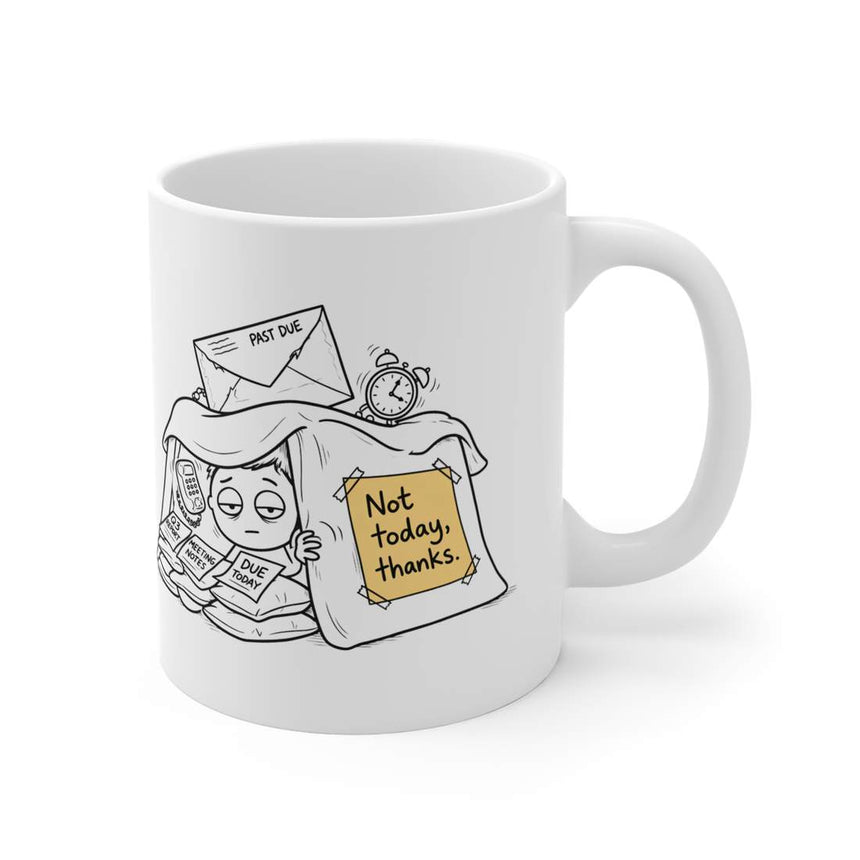 Funny Procrastination Coffee Mug for Coworkers and Office Humor Fans