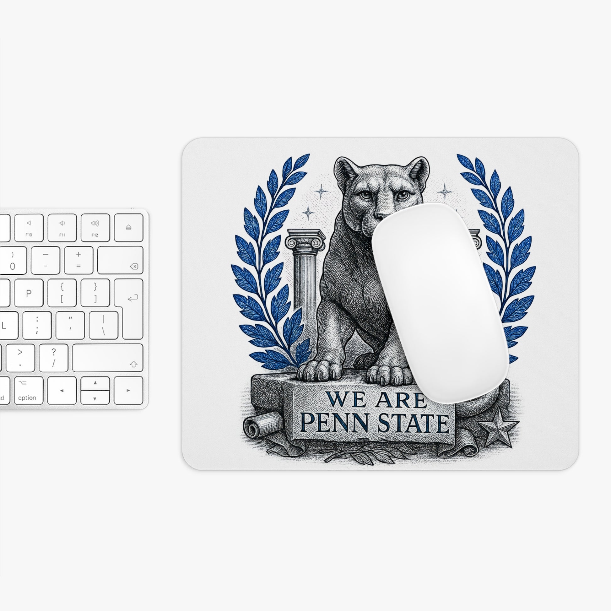 College Spirit Nittany Fan Mouse Pad Neoprene Non-Slip Base, 9.5x8 Nittany Lion