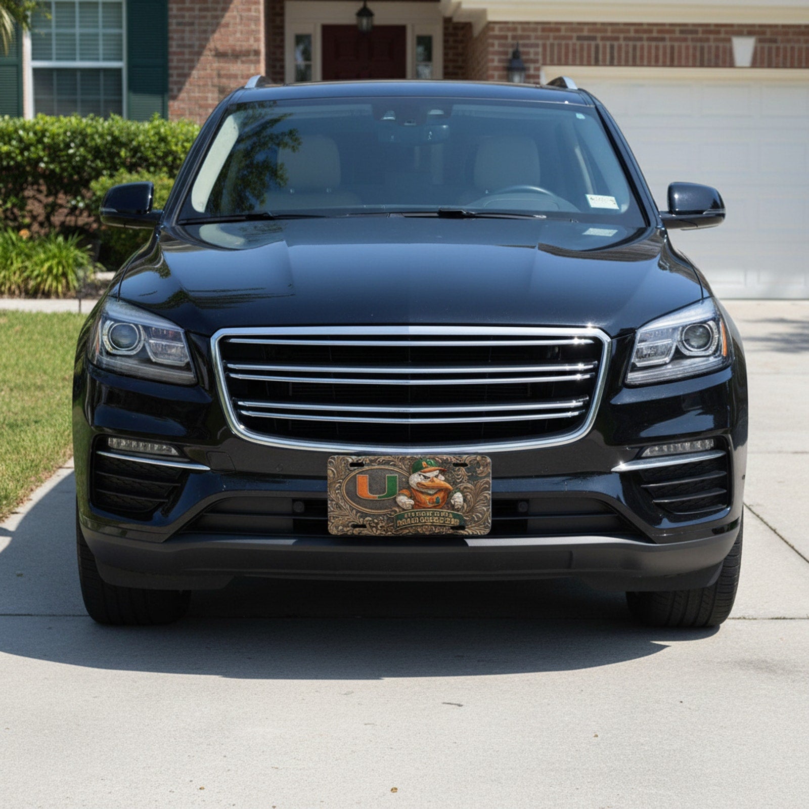 Miami Hurricanes NCAA Sebastian Ibis License Plate Aluminum Flat Front Tag