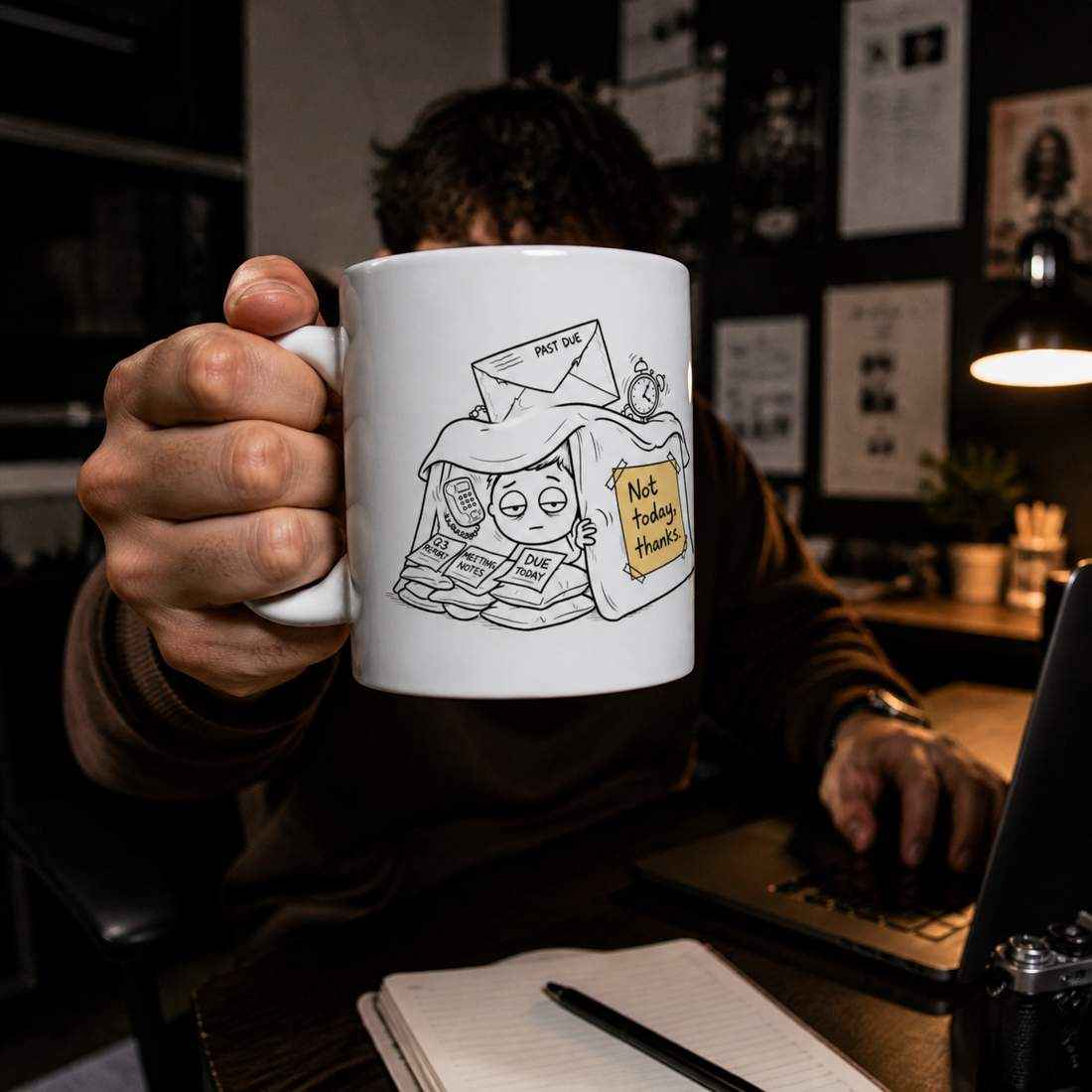 Funny Procrastination Coffee Mug for Coworkers and Office Humor Fans