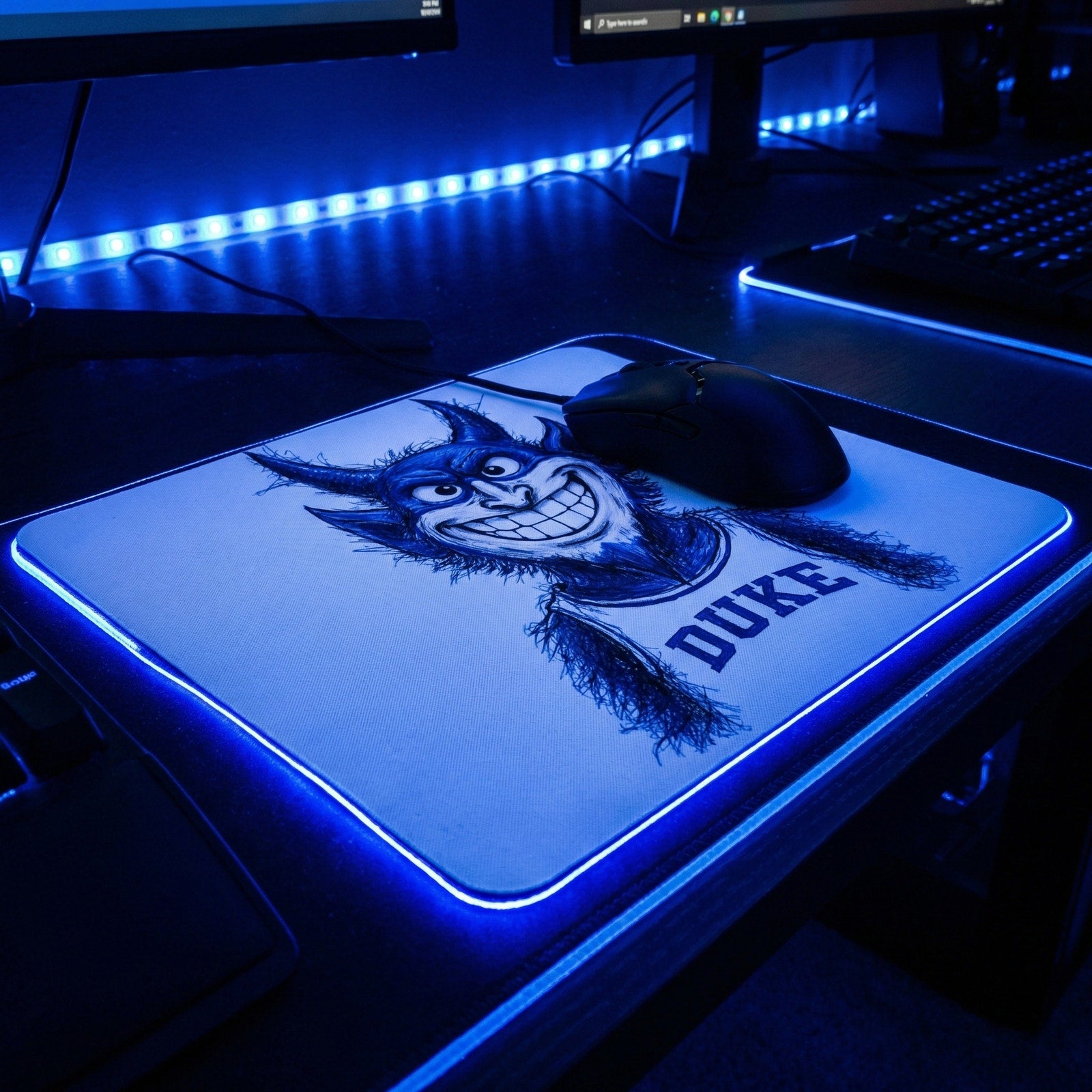 Blue Devils Mouse Pad Sketch Art Design Non - Duke Fan Gear
