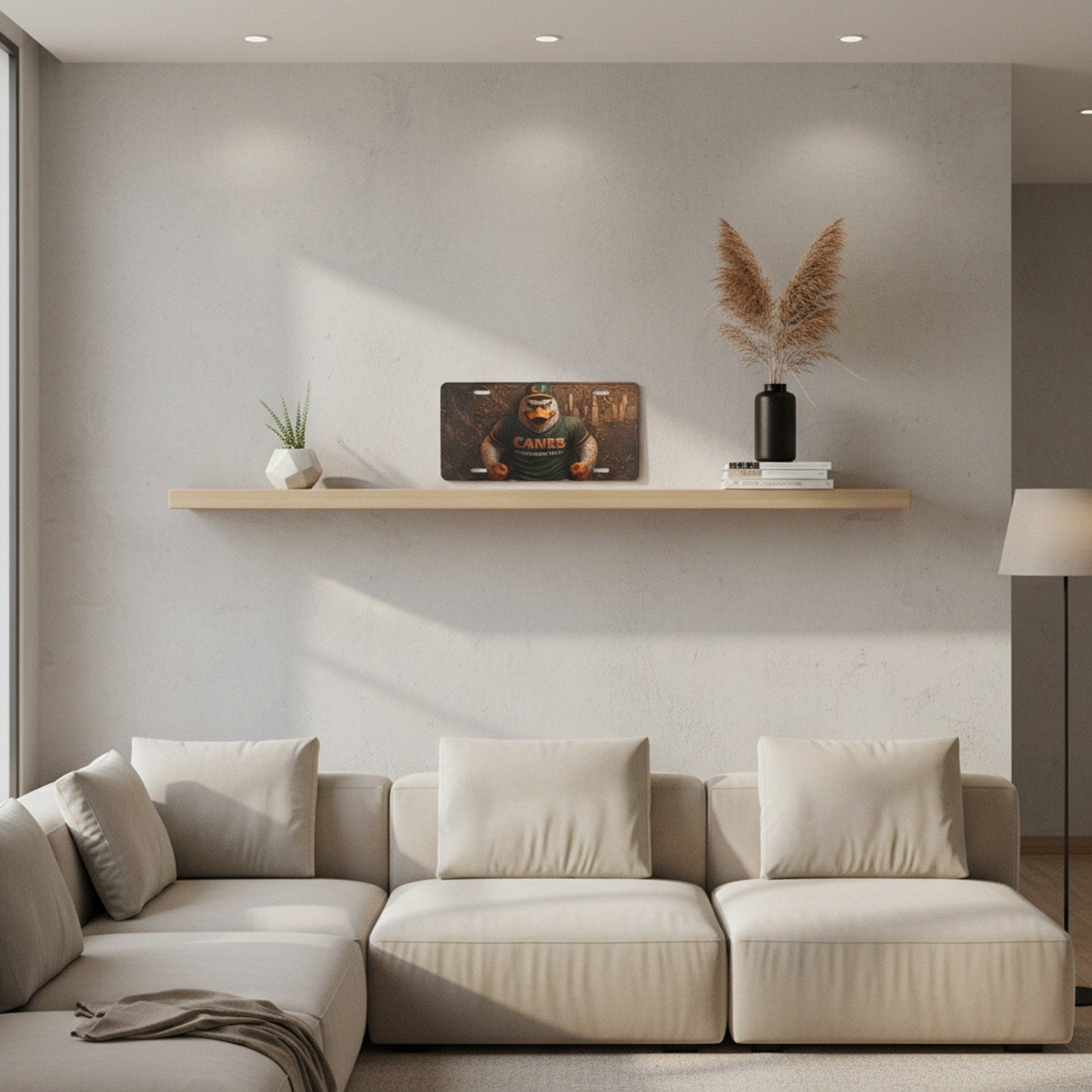 Miami Hurricanes Sebastian t 6"x12" Aluminum Car Tag | Flat Front Plate for