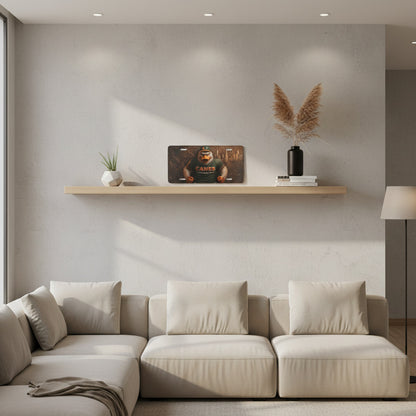 Miami Hurricanes Sebastian t 6"x12" Aluminum Car Tag | Flat Front Plate for