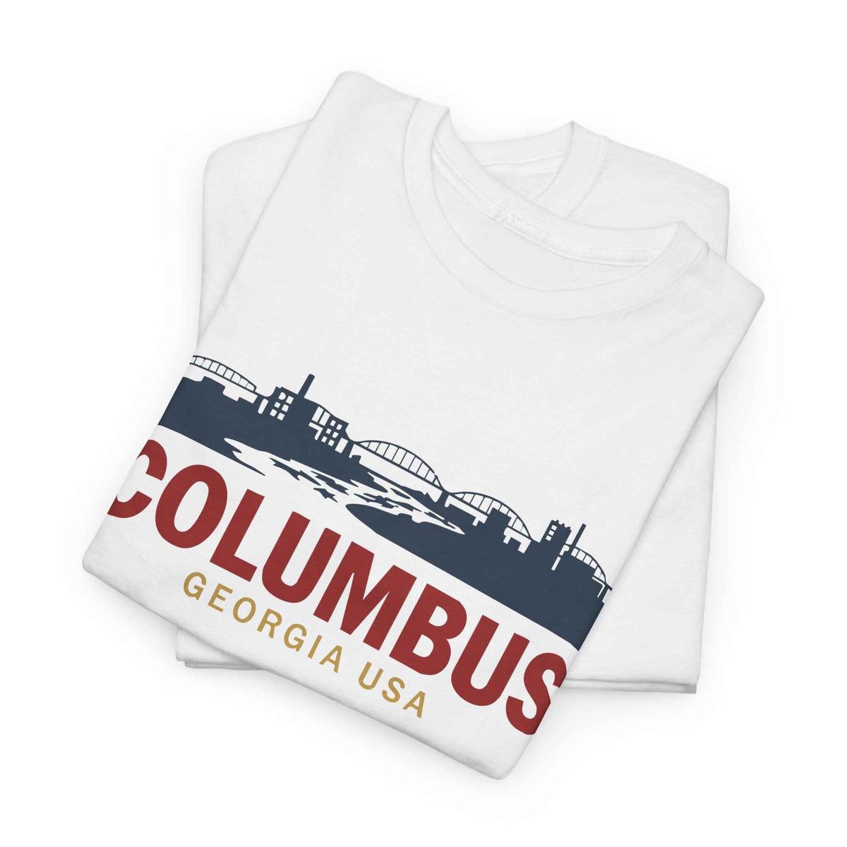 Columbus Georgia T-Shirt - GA City Skyline Souvenir Tee - Vintage Style USA Travel Shirt
