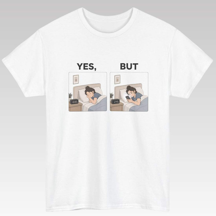 Funny Late Night Phone Scrolling Graphic T Shirt