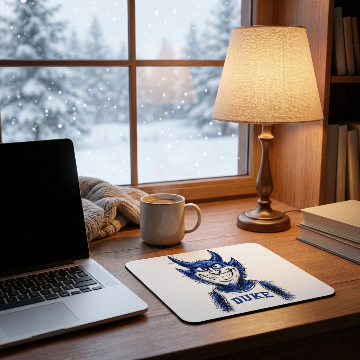 Blue Devils Mouse Pad Sketch Art Design Non - Duke Fan Gear