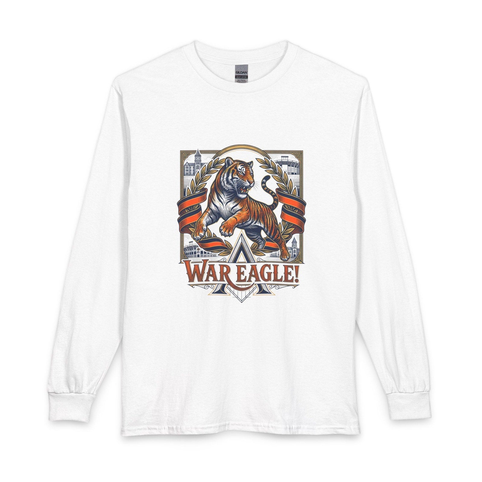 Vintage Auburn Tigers 'War Eagle' Long Sleeve T-Shirt