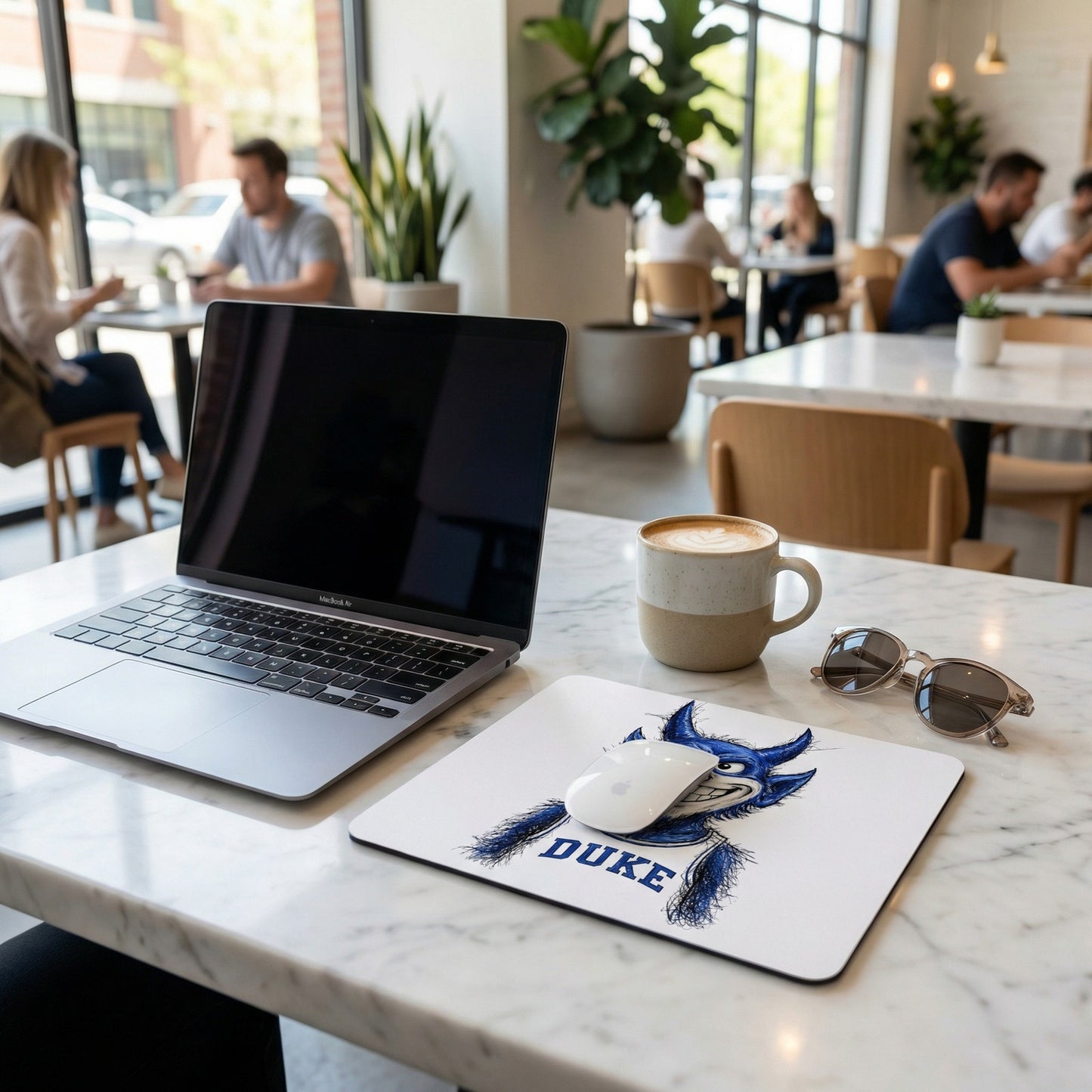 Blue Devils Mouse Pad Sketch Art Design Non - Duke Fan Gear