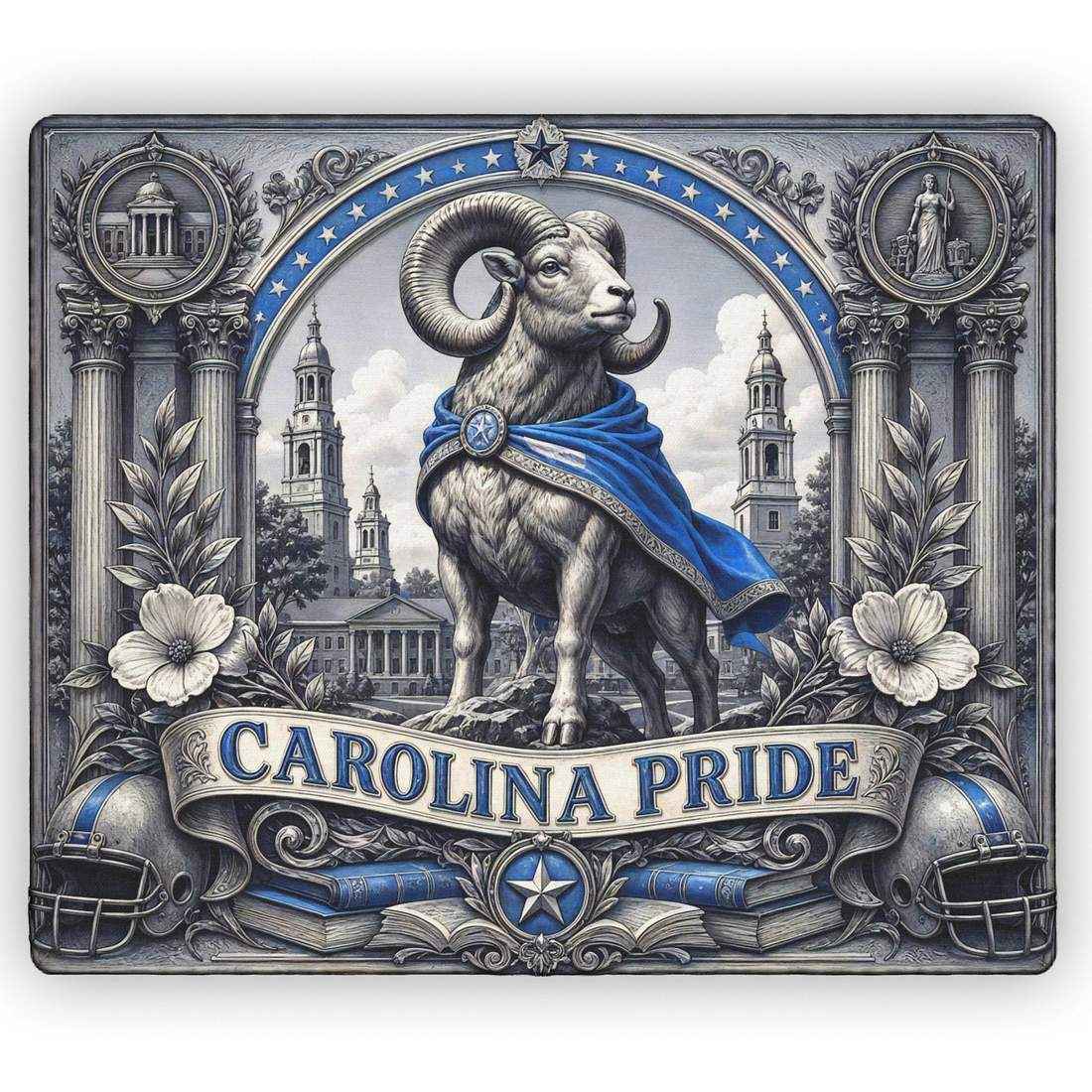 Carolina Pride Ram Mouse Pad for Desk and Office