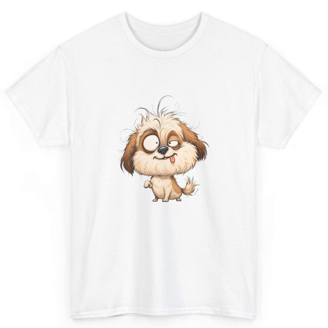 Funny Scruffy Dog Graphic T Shirt for Dog Lovers