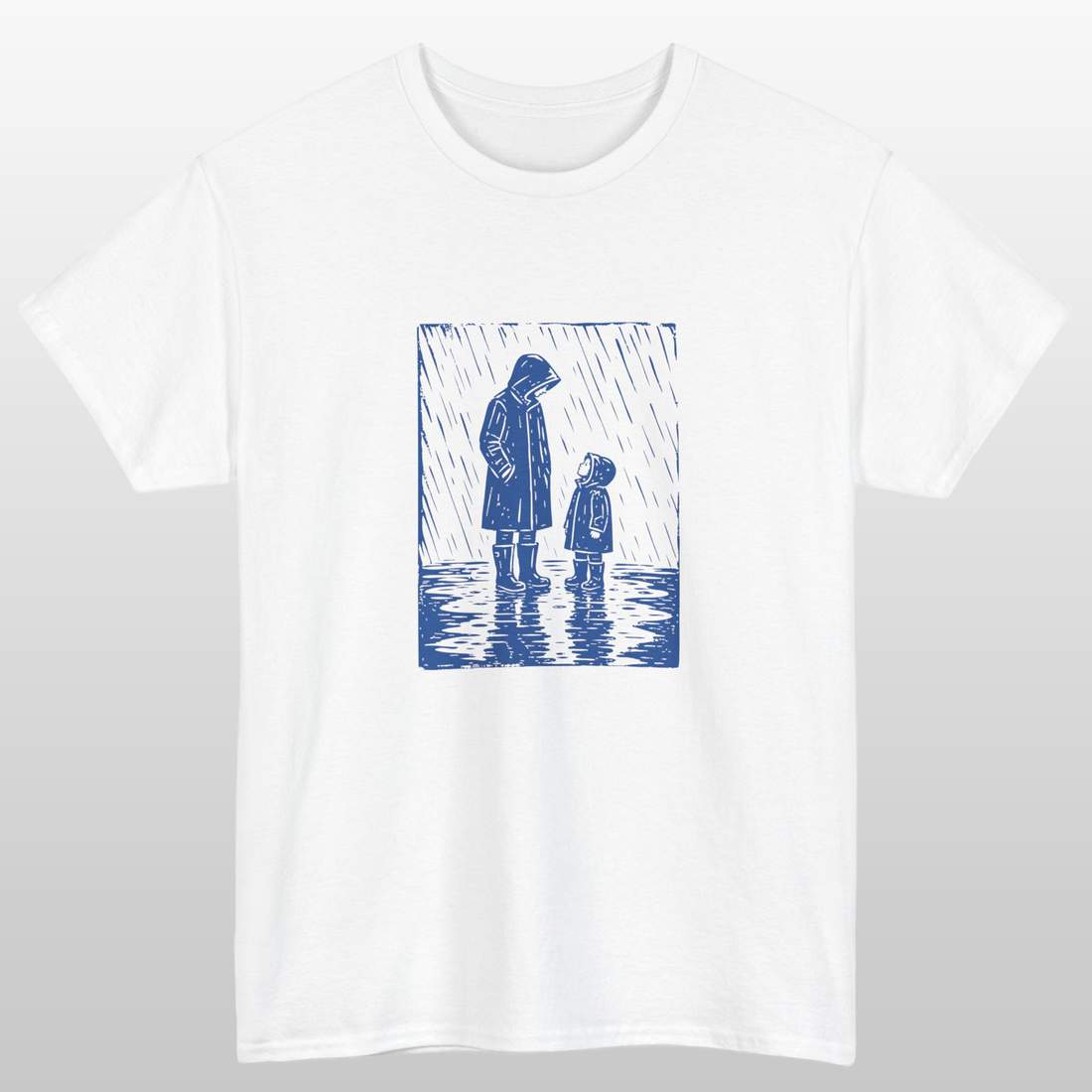 Rain Scene Graphic T Shirt in 100% US Cotton Unisex