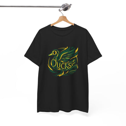 Ducks Graphic T-Shirt Stylized Art Cotton - Oregon Football Lovers