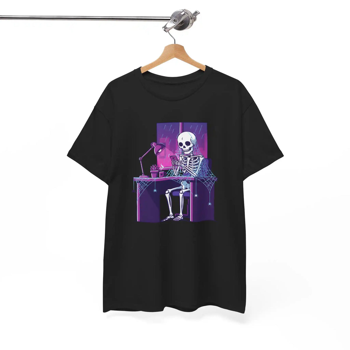 Skeleton Doomscrolling T-Shirt – Funny Internet Meme Graphic Tee