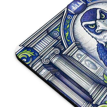 Seattle Football Eagle Mouse Pad - Go Hawks Desk Mat - Blue & Green - Beyond Lines