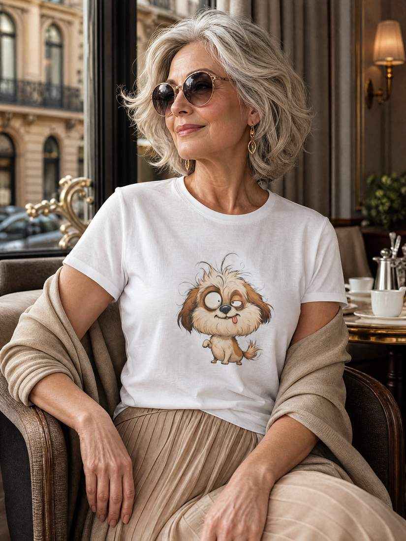 Funny Scruffy Dog Graphic T Shirt for Dog Lovers
