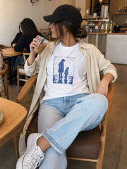 Rain Scene Graphic T Shirt in 100% US Cotton Unisex