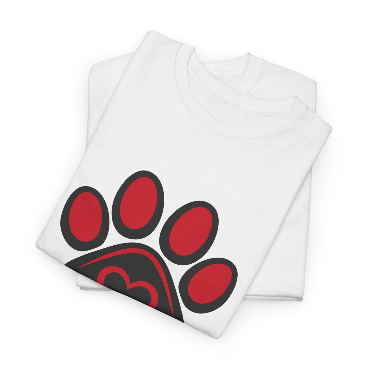 Dog Paw Print Heart T-Shirt - A Simple Tee for Pet Lovers - Beyond Lines