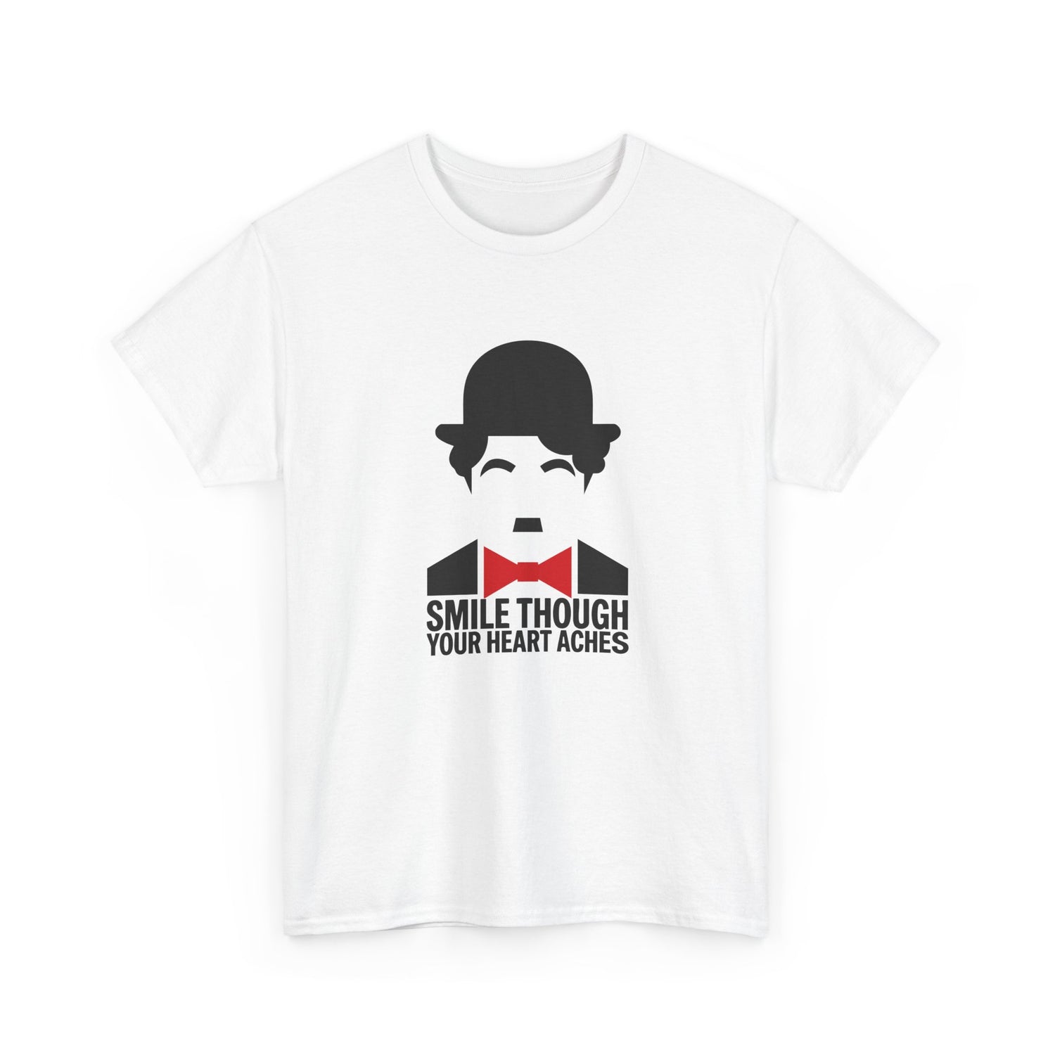 Charlie Chaplin T-Shirt Smile Quote Graphic Tee Minimalist Film Icon Top White - Beyond Lines