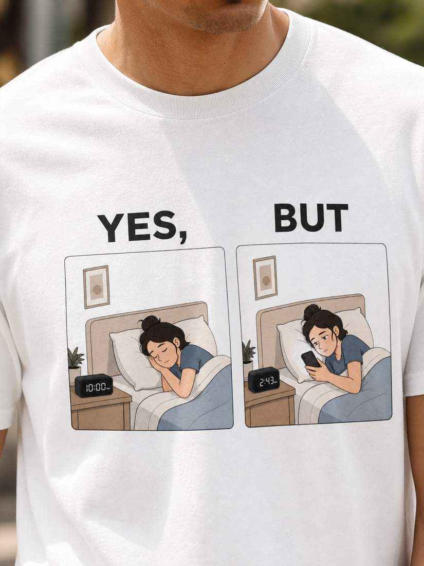 Funny Late Night Phone Scrolling Graphic T Shirt