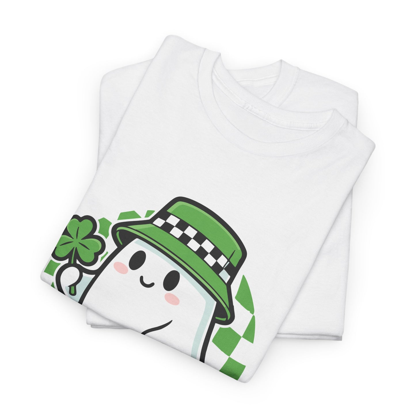 Cute Lucky Ghost St. Patrick's Day Graphic T-Shirt