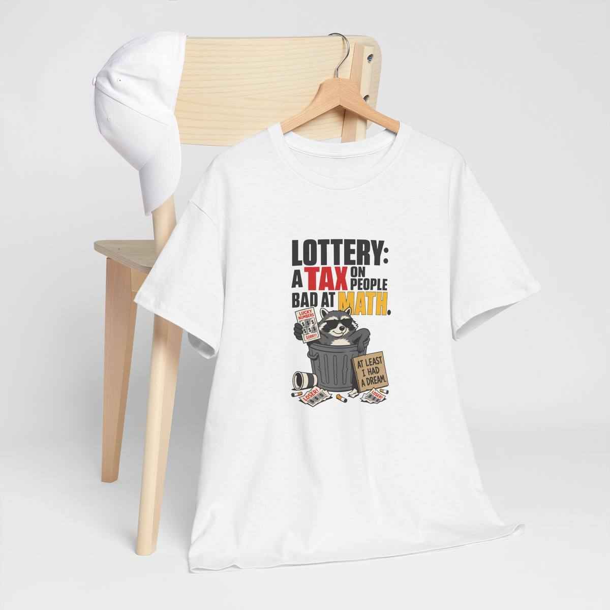 Funny Lottery Math Raccoon Shirt for Adults