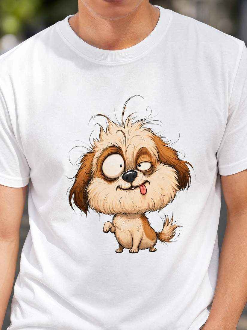 Funny Scruffy Dog Graphic T Shirt for Dog Lovers