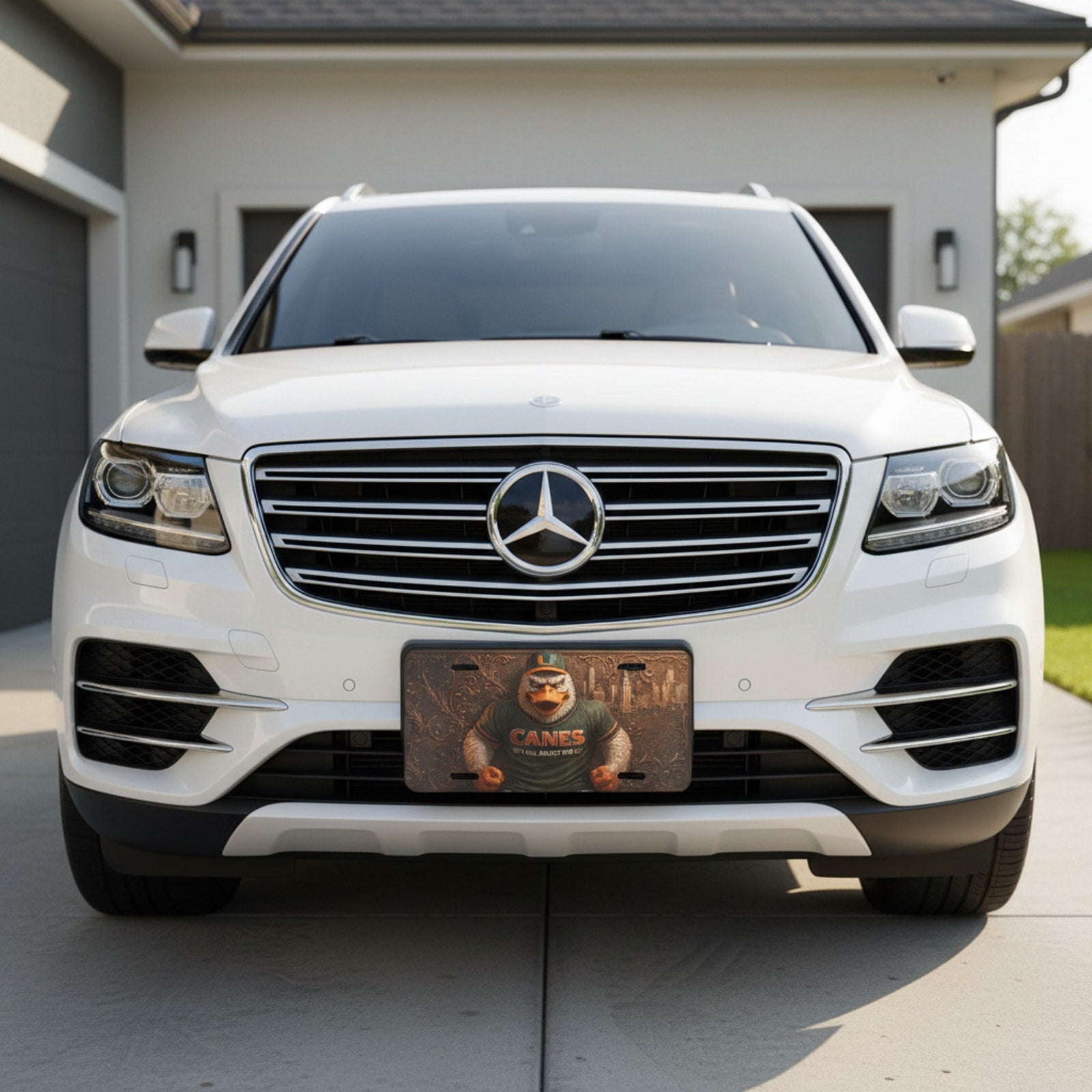 Miami Hurricanes Sebastian t 6"x12" Aluminum Car Tag | Flat Front Plate for