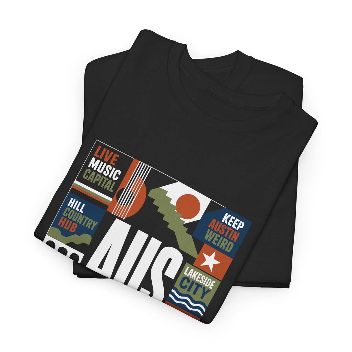 Austin Texas T Shirt Retro City Graphic Live Music Culture 100% Cotton Unisex