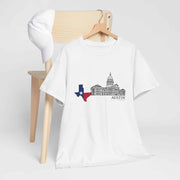 Austin Texas Capitol Building T-Shirt - Texas Flag Map Graphic Souvenir Tee