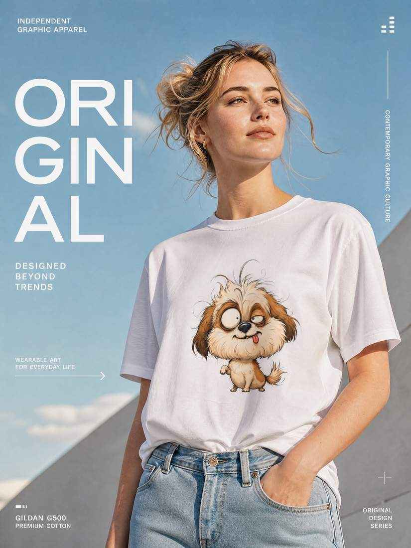 Funny Scruffy Dog Graphic T Shirt for Dog Lovers