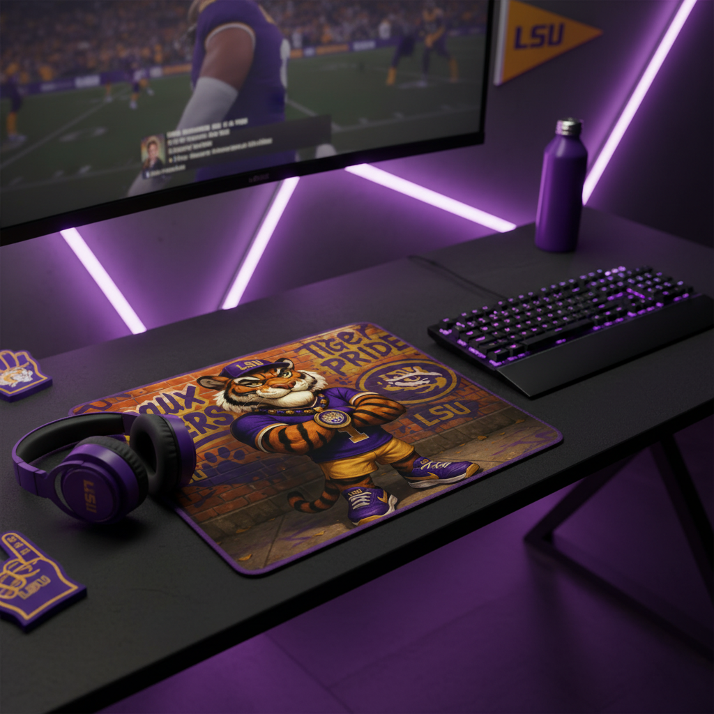 LSU Geaux Tigers Fan Mouse Pad – Desk Accessory for Ultimate Pride | 9.5"x8"