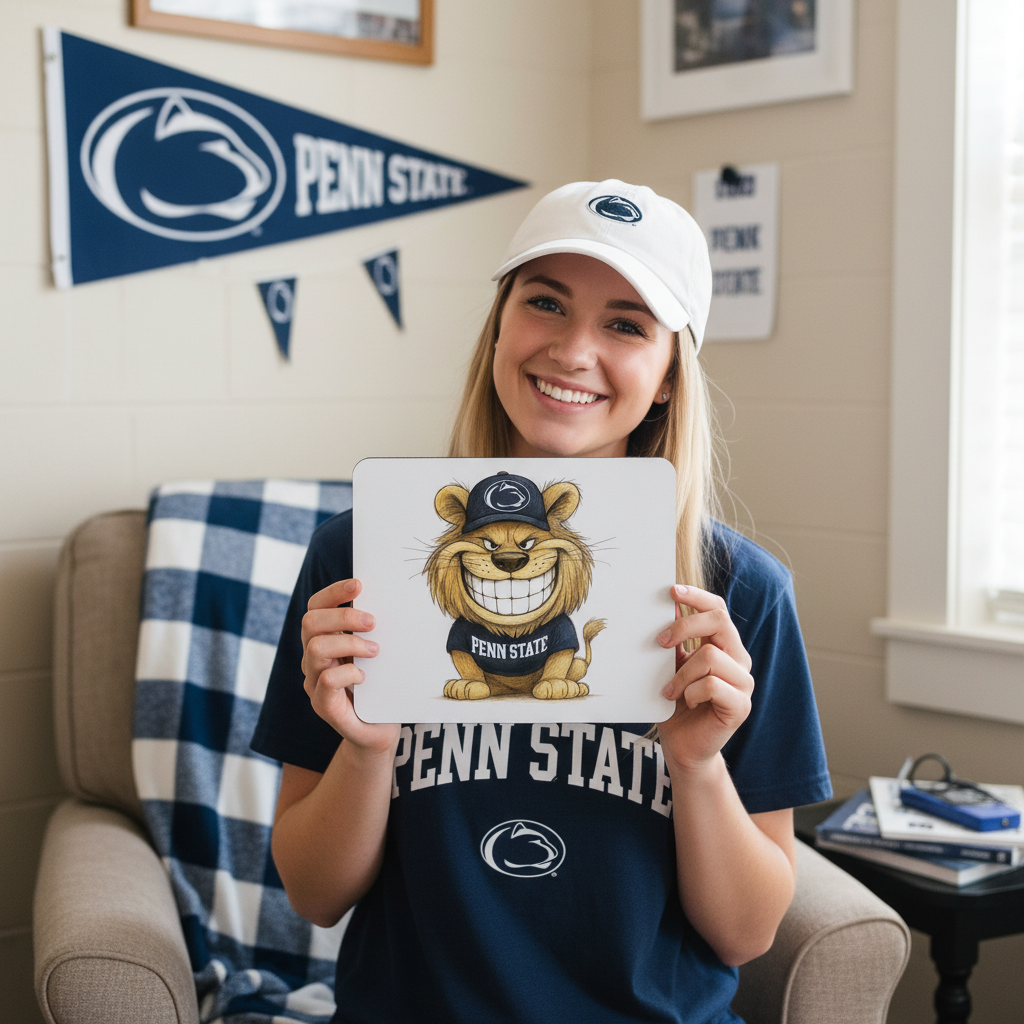 Penn State Nittany Lions Mouse Pad 9.5"x8" We Are Penn Fan Gift - Desk Accessory