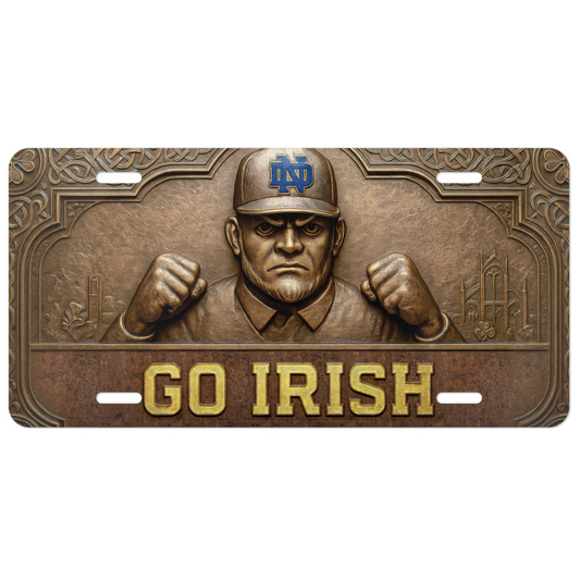 Notre Dame Fighting Irish License Plate 6"x12" Car Tag | Flat Plate for Fans