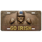 Notre Dame Fighting Irish License Plate 6"x12" Car Tag | Flat Plate for Fans