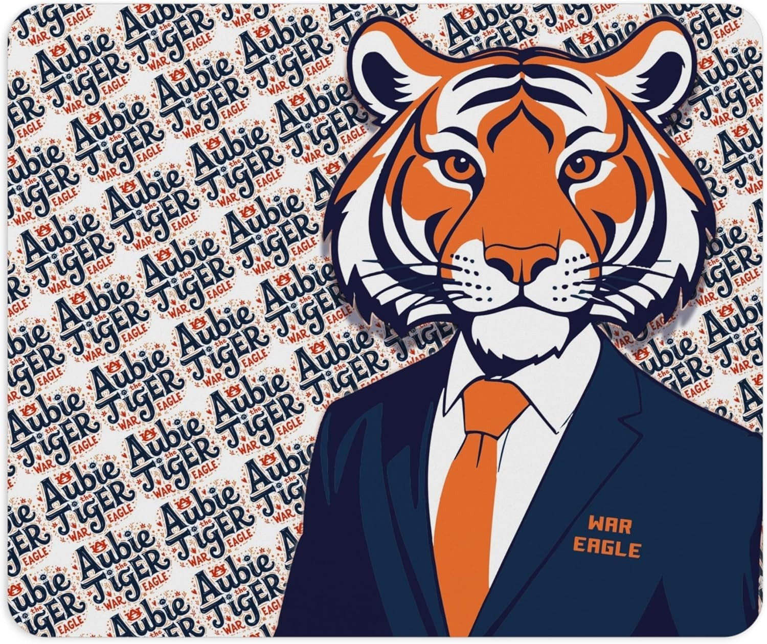 Auburn Tiger Mouse Pad 9x7.5" – Southern Fan Desk Mat, Non-Slip & Waterproof Gif