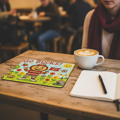 Go Bucks! Fun Kids Mouse Pad for Young Fans - Vibrant Desktop Accessory, 9.5"x8"
