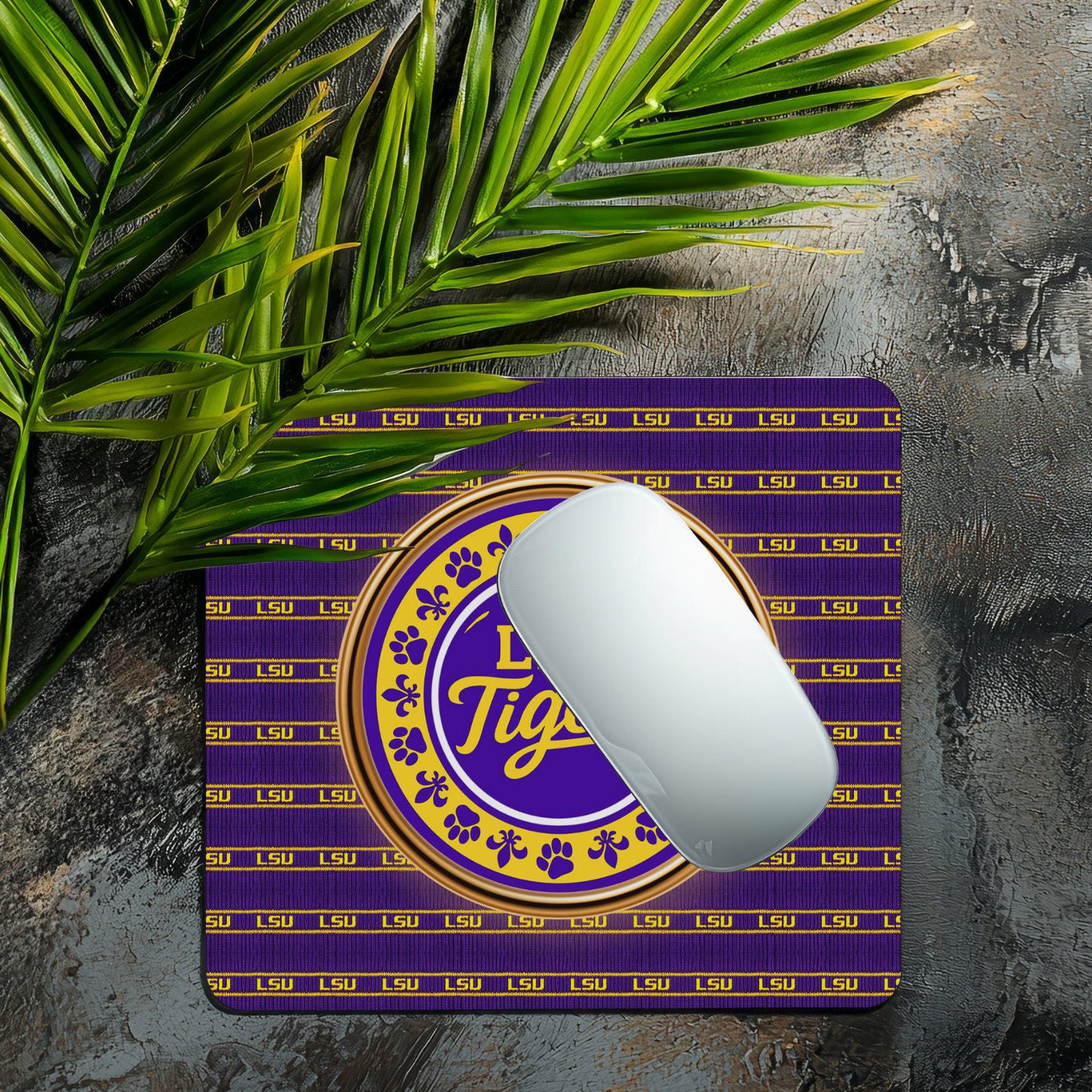 LSU Tigers Mouse Pad 9x7.5" – Non-Slip Football Desk Mat for Office & Gaming