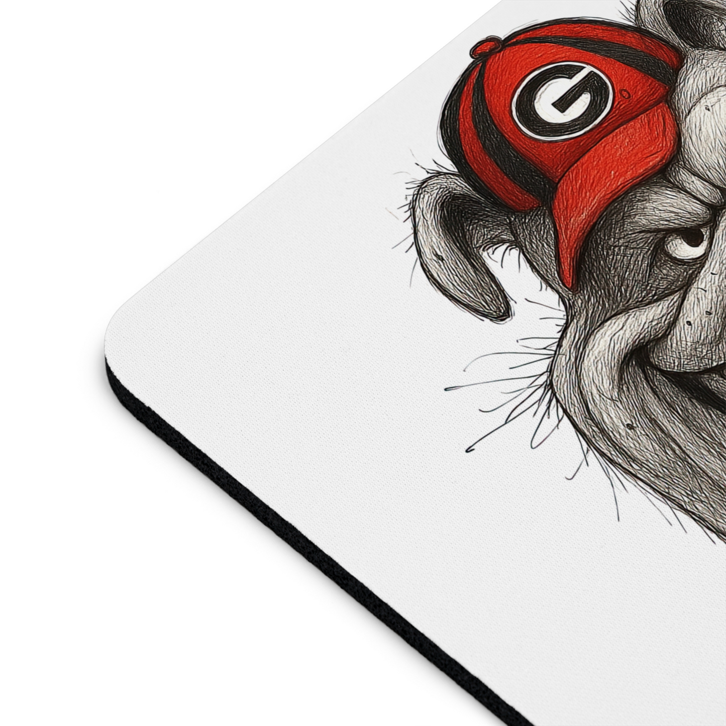 Georgia Bulldogs Line Art Mouse Pad – 9.5"x8" Waterproof Fun UGA Bulldog Design