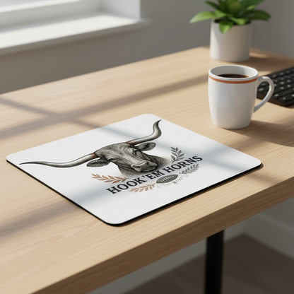 Texas Longhorns Mouse Pad 9.5"x8" Hook 'Em Horns Fan Gift - Desk Accessory