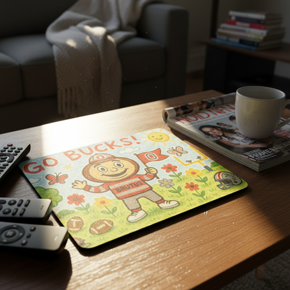 Go Bucks! Fun Kids Mouse Pad for Young Fans - Vibrant Desktop Accessory, 9.5"x8"