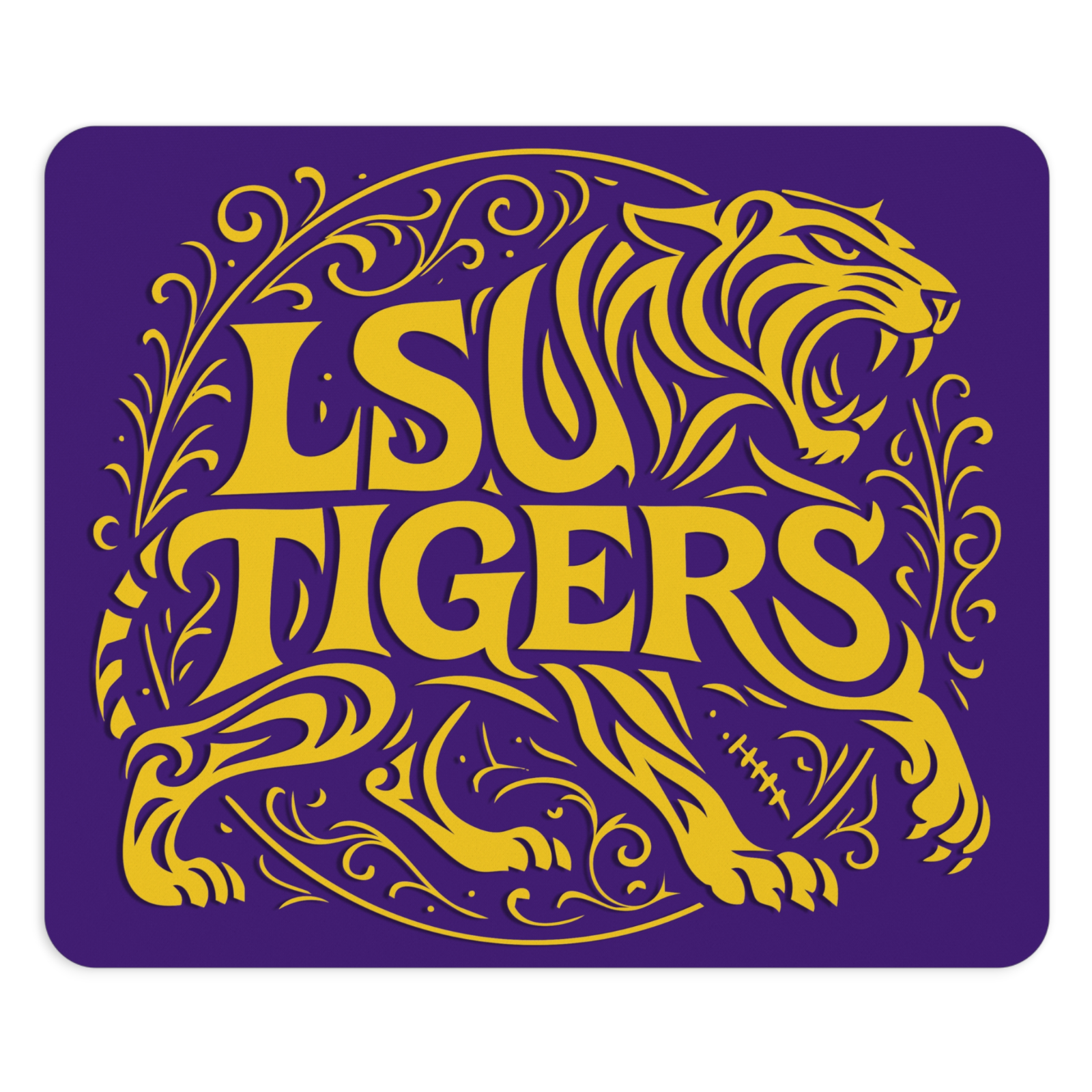 Geaux Tigers Mouse Pad 9.5"x8" Louisiana Faithful Fan Gift - Desk Accessory