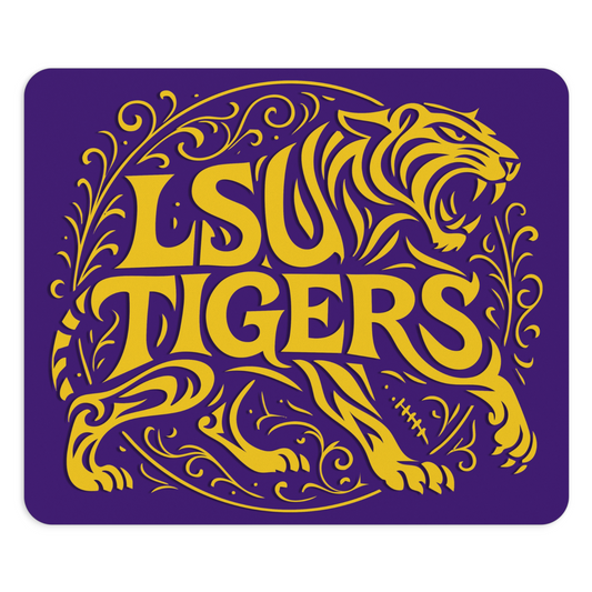 Geaux Tigers Mouse Pad 9.5"x8" Louisiana Faithful Fan Gift - Desk Accessory