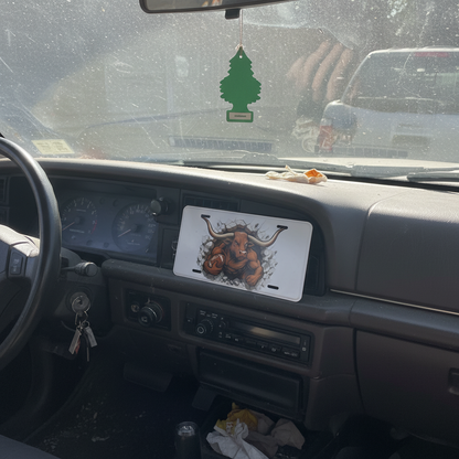 Texas Longhorns License Plate 6"x12" Car Tag | Front Plate for Hook 'em Fans