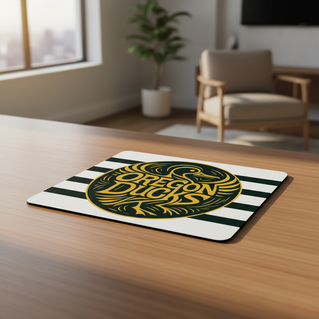 Oregon Ducks Fan Mousepad Desktop Computer Accessory