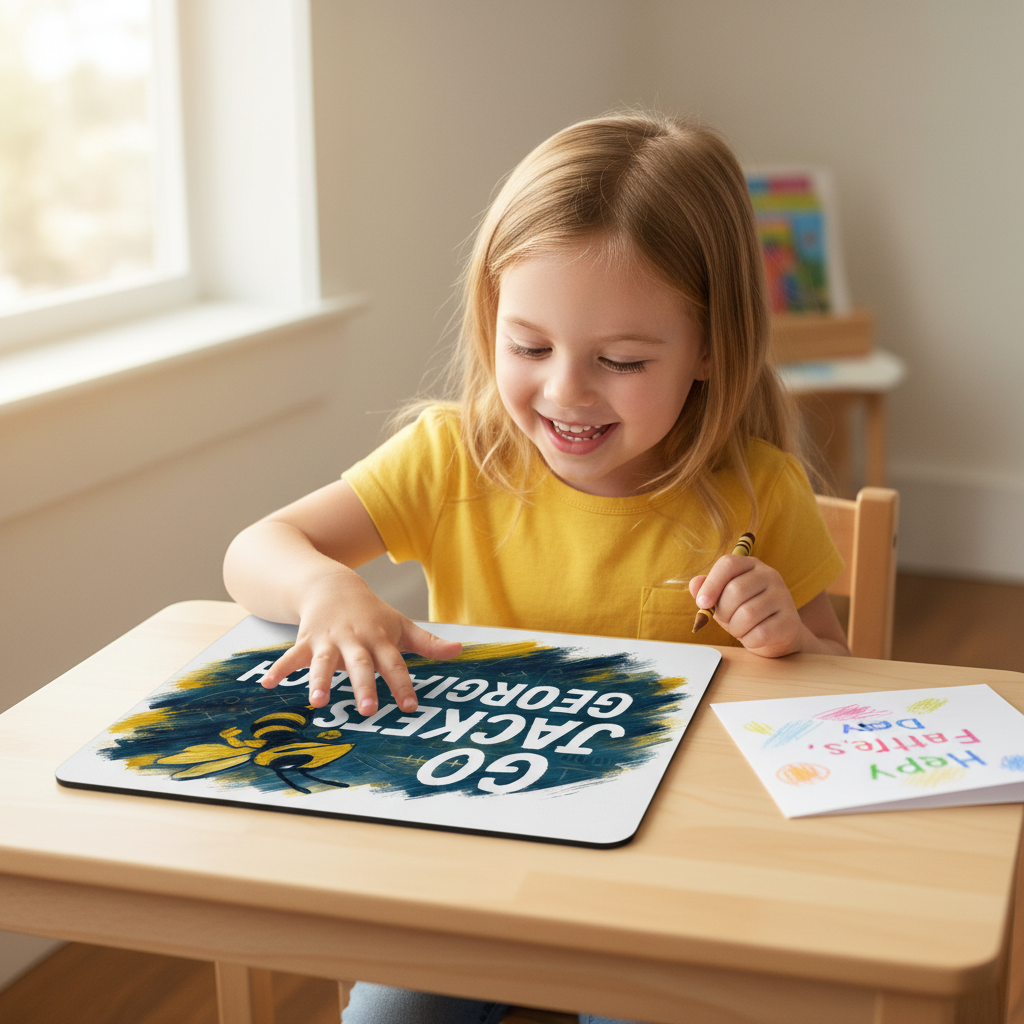 Go Jacks Collegiate Mouse Pad 9.5"x8" THWG Georgia Tech Fan Gift